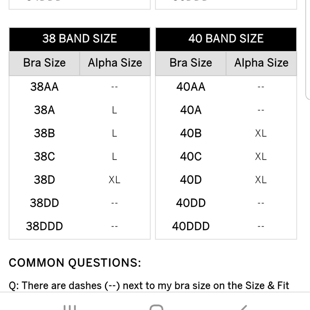 VS PINK SWIM SIZE CHART - Picture 4 of 4